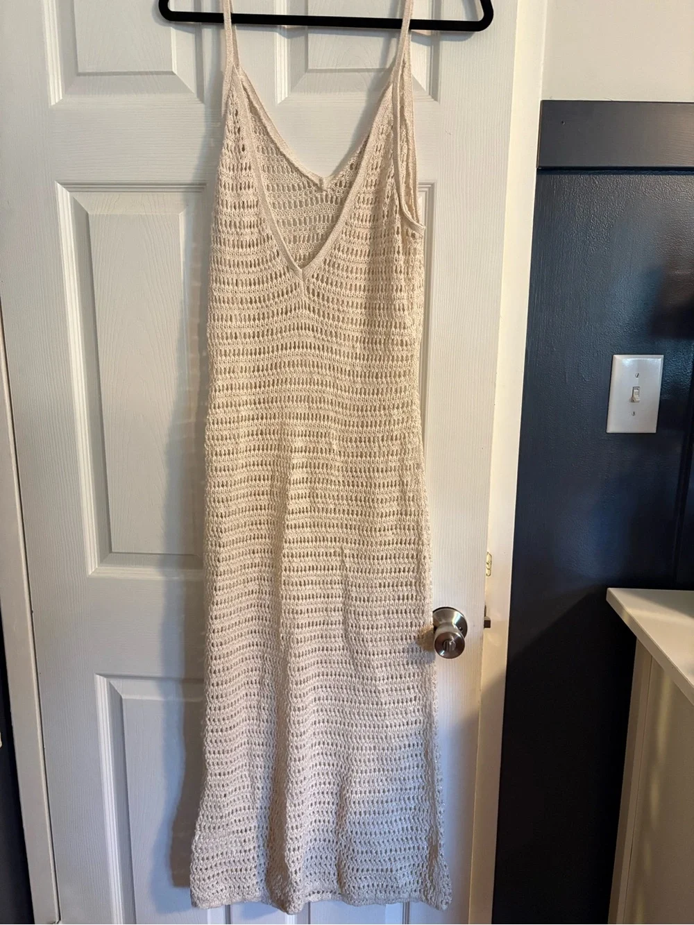 Abercrombie & Fitch Cream Crochet Maxi Dress | Beach Dress